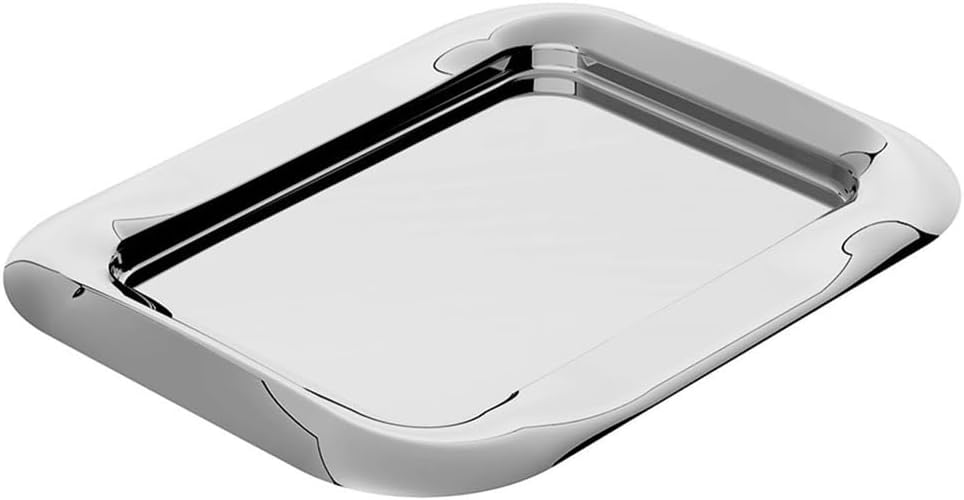 Cafeteria Tray Stainless Steel Dining Tray Household Rectangular Water Cup Storage Tray Afternoon Tea Tray Light Luxury Western Food Tray Serving Trays