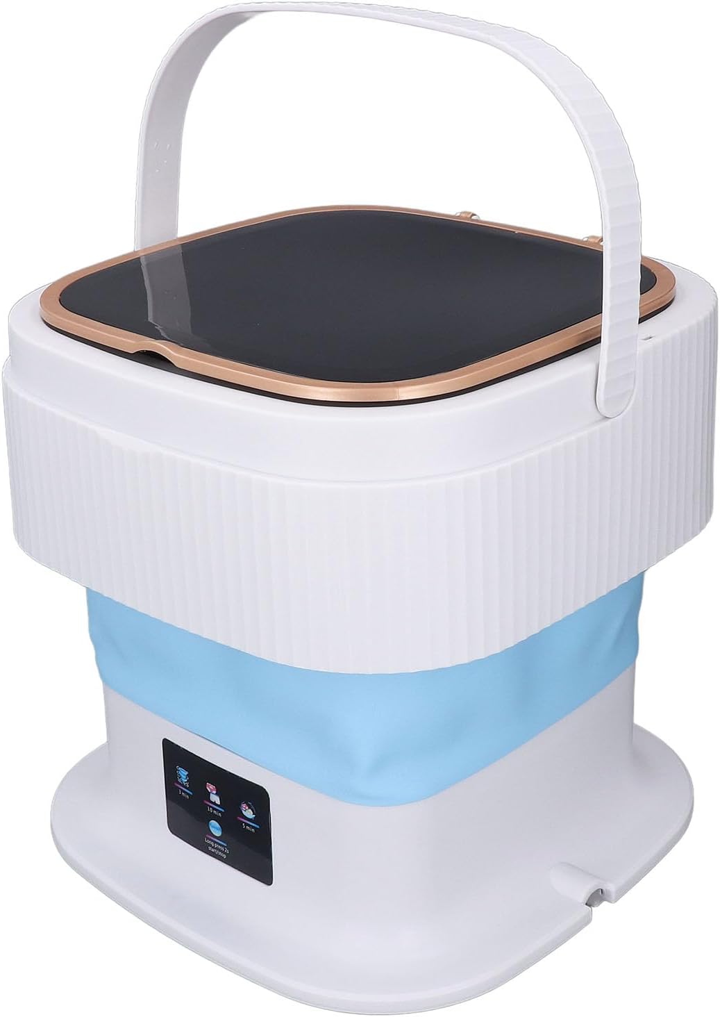 Portable Washing Machine 3 Timer Modes Mini Foldable Washer with Drain Hose 11.5L Large Capacity Foldable Washer for Underwear Baby Clothes (US Plug)