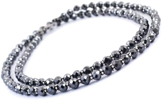 skyjewels 5mm Black Diamond Faceted Beads Necklace With Black Gold Findings is a Unique Style, Custom Length