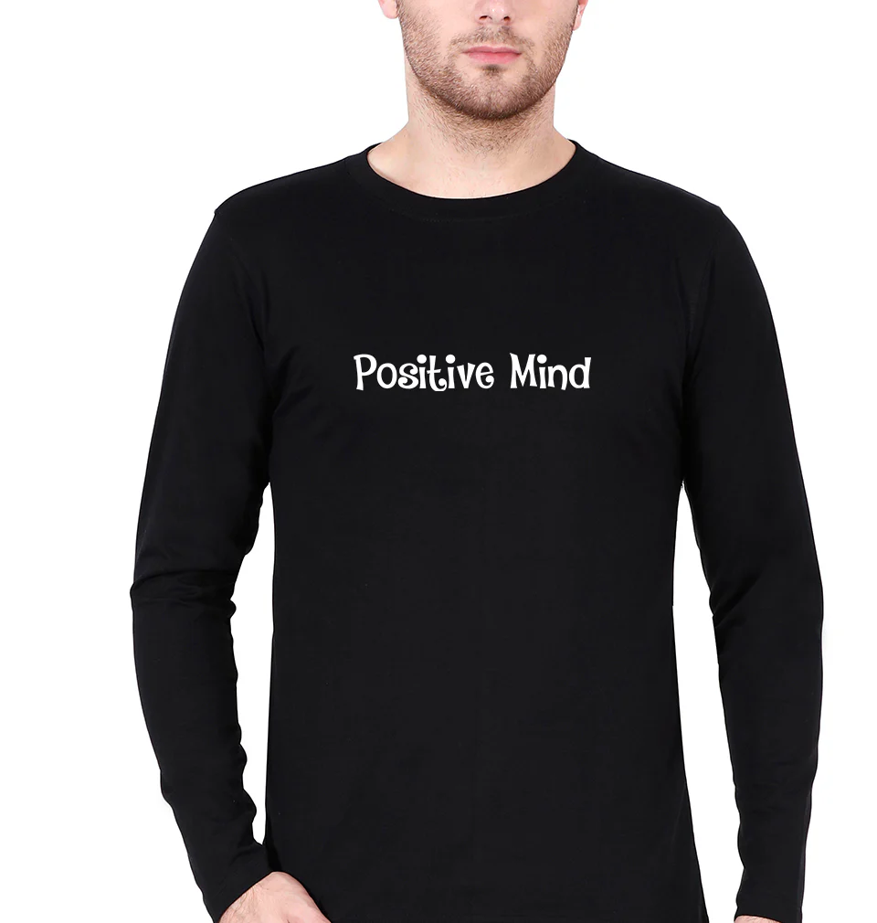 positive mind Full Sleeves T-Shirt for Men