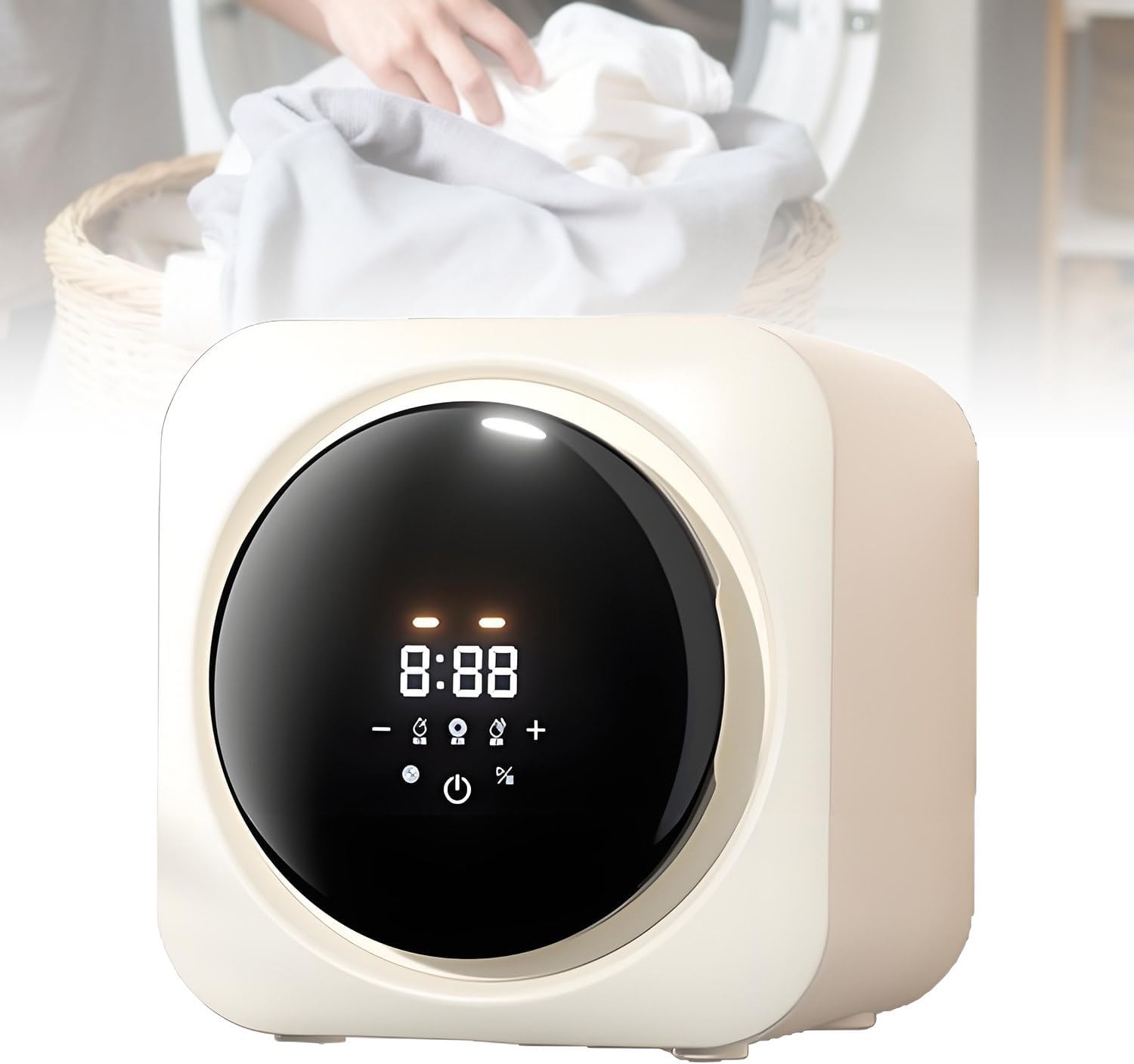 Washing and Drying Machine,Small Portable Freestanding LCD Control Panel Dryer,4 Modes, 5kg Front Loading for Small Items of Clothing, Underwear, and Socks