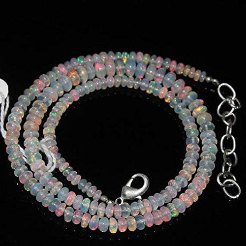Fire Ethiopian Welo Opal Smooth Loose Round Gemstone Craft Beads Strand Necklace 16 Inch Long 3mm 5mm Code-HIGH-28176