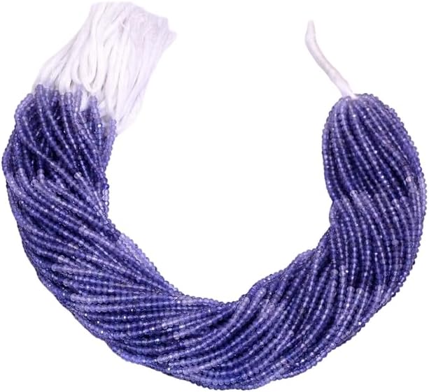 Amethyst Gemstone 3mm-4mm Faceted Rondelle Loose Beads 13