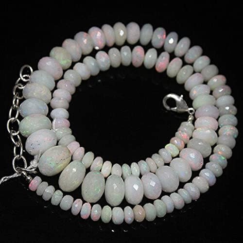 Welo Fire Ethiopian Opal Micro Faceted Rondelle Gemstone Craft Beads Strand 12