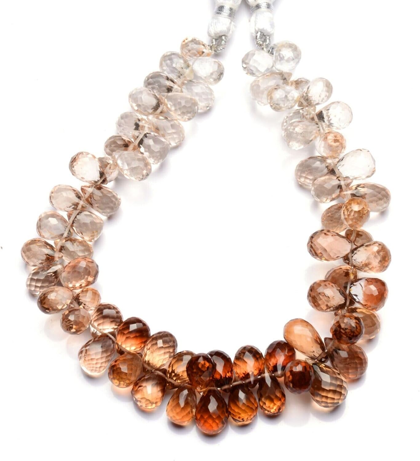 8 inch Strand of Natural Brazilian Imperial Topaz 9x6-11x7mm Teardrop Faceted briolette Beads for DIY Jewelry Making. |BRIO_01283