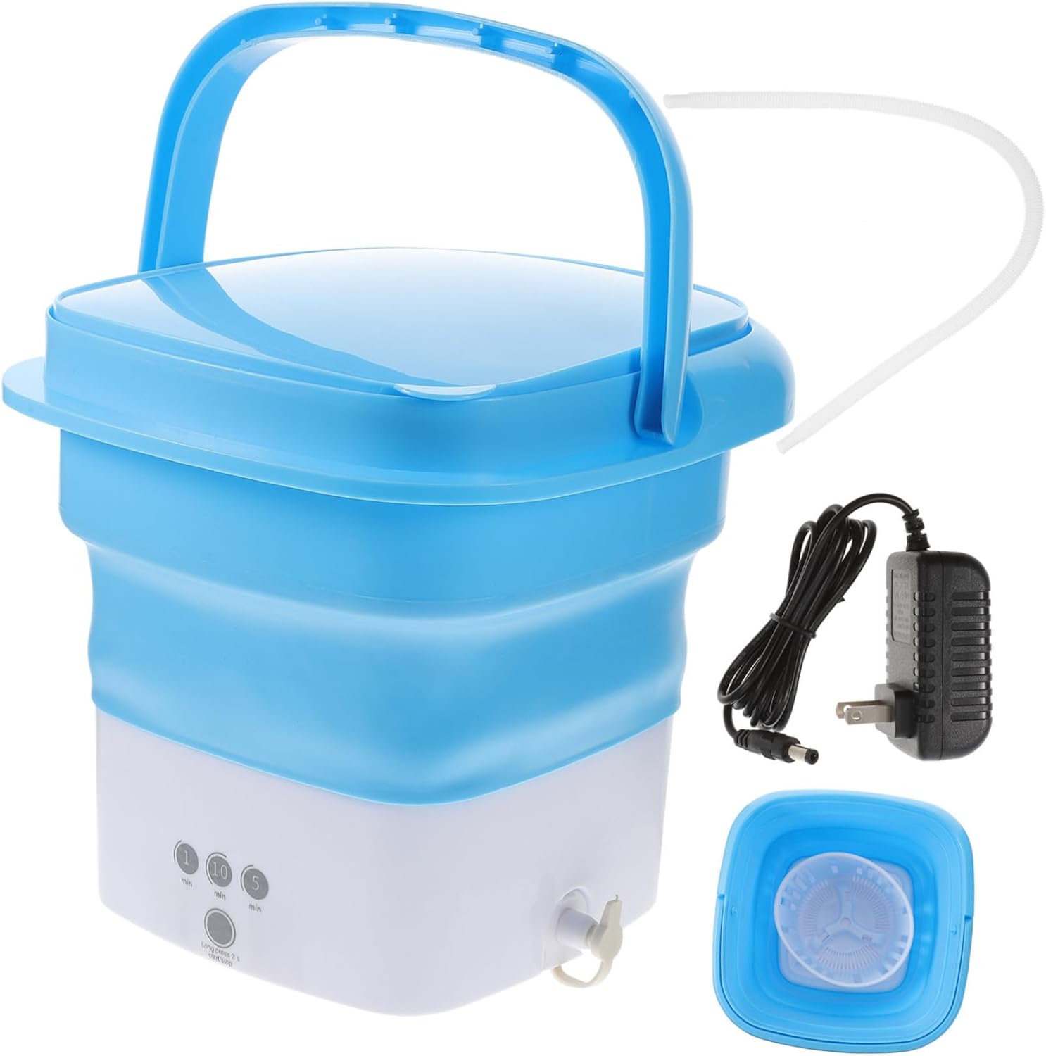 Portable Folding Washing Machine Compact Washer for Underwear and Light Clothes for Camping Travel and Apartments Us High-frequency Stain Removal Space-saving Design