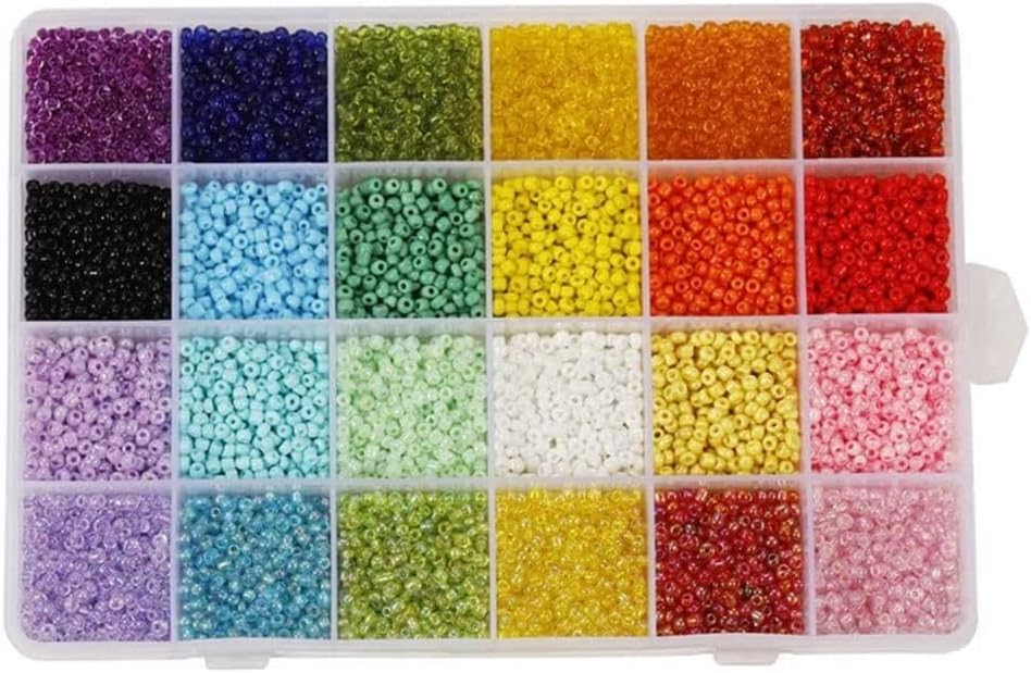 Marycan 3mm Glass Seed Beads Kit 12000pcs Colorful Seed Beads Round Beads for DIY Bracelet Necklace Jewelry Making for All People