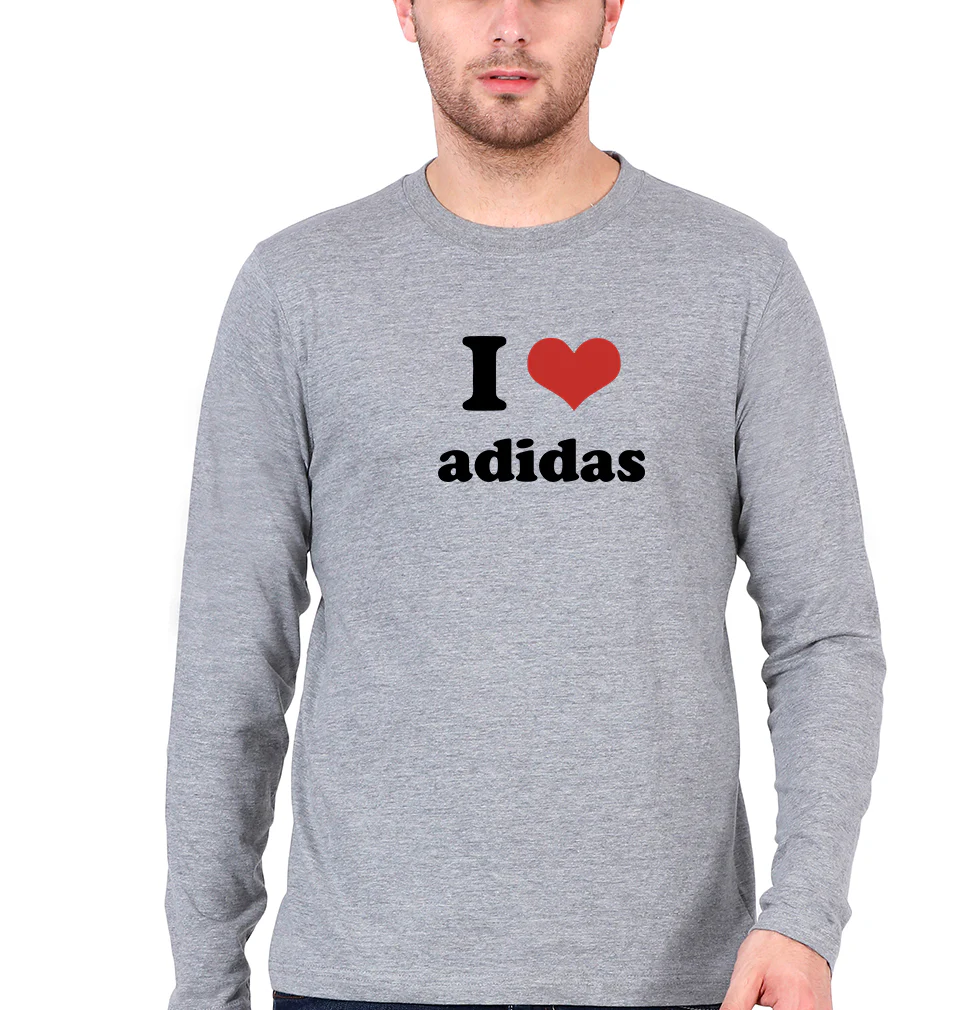 I Love adidas Full Sleeves T-Shirt for Men