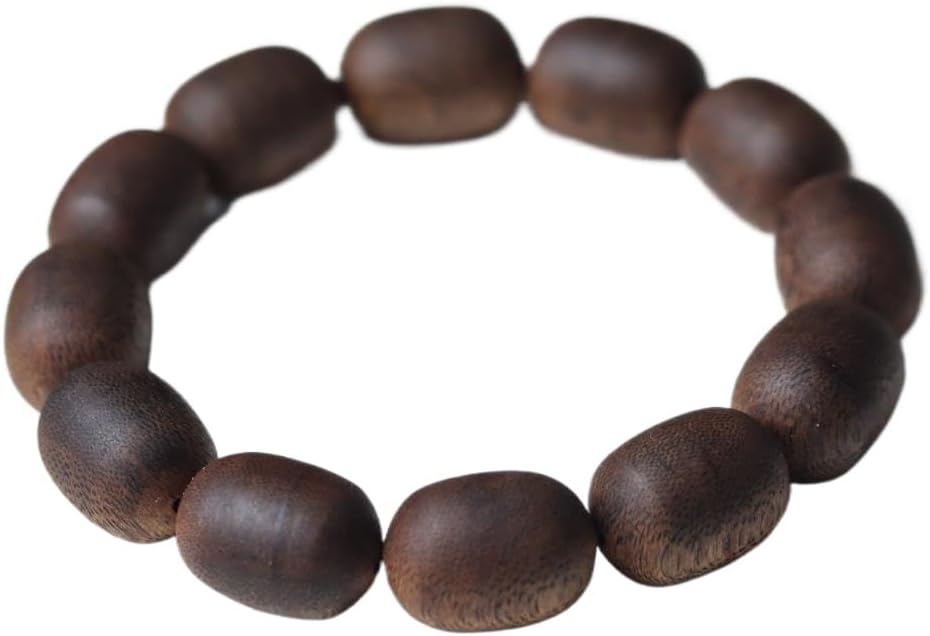 Hainan Green Agarwood Jujube Beads - Fully Matured Honey-Formed Floral Honey Sweetness 1.4×1.6×12mm Sink-Grade