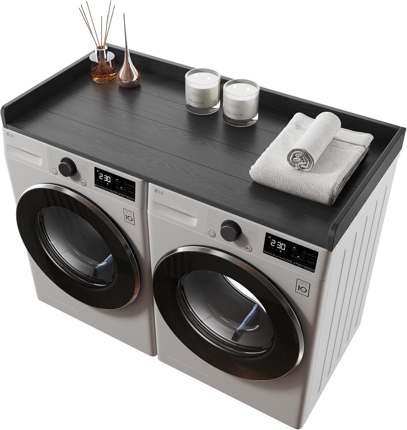 Washer Dryer Countertop HDPE No Installation - Washer and Dryer Topper Covers for The Top Laundry Room Organization and Storage Waterproof