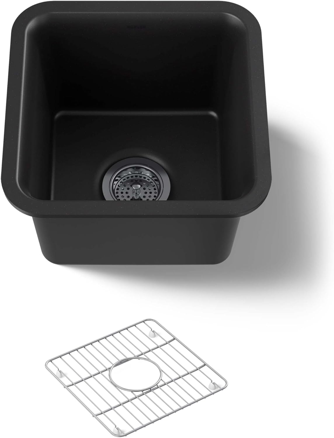 KOHLER K-8223-CM1 Cairn Sink, 15 in, Matte Black