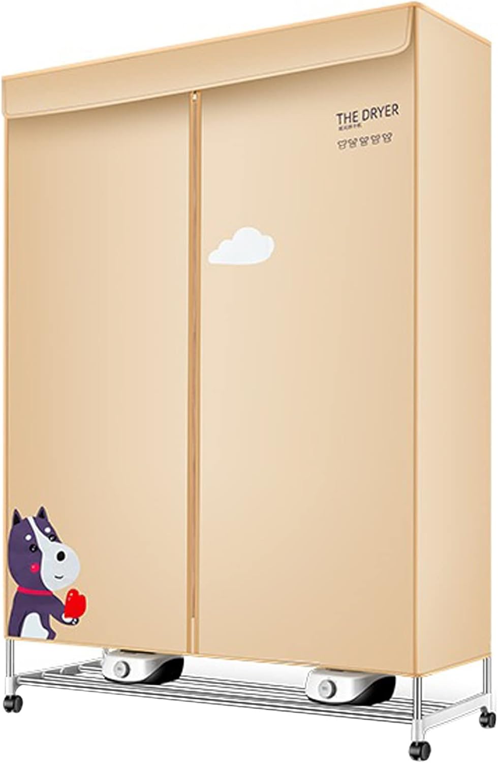 Heated Clothes Dryer, Electric Clothes Dryer, 2-Tier Stainless Steel Clothes Airer 2000W Portable Large Powerful Laundry Drying Rack Quick Dry Indoor, Overheating Protection, Load Bearing 20kg The Ne