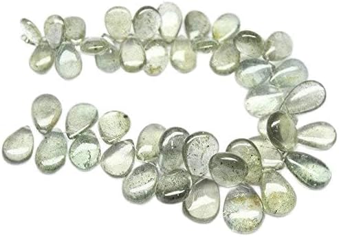 1 strand moss aquamarine pear drop smooth 6'' long strand gemstone beads, jewelry supplies for jewelry making, bulk beads, for meditation jewellery gemstone 9mm to 14mm