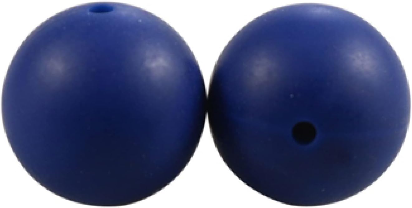 10mm 12mm 15mm 20mm Colorful Soft Silicone Beads Handmade Making Kits DIY Bracelet Necklace Pendant Women Jewelry Loose Beads 200 Pieces (12mm Navy Blue)