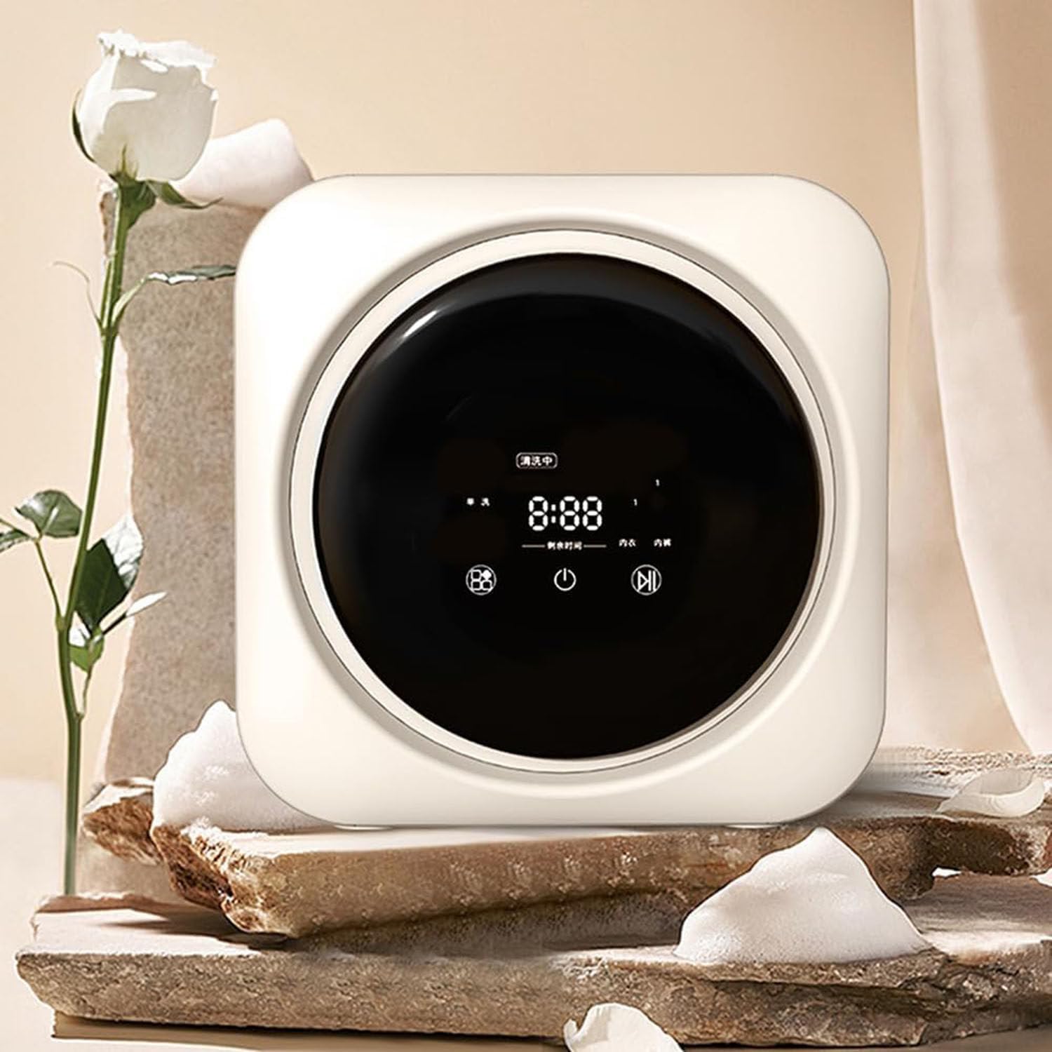 Underwear Washing Machine, Wall-Mounted Electric Washing Machine, Fully Automatic Small Mini Sock Washing Machine, Compact Washer with Spin Dryer, for Apartment Laundry