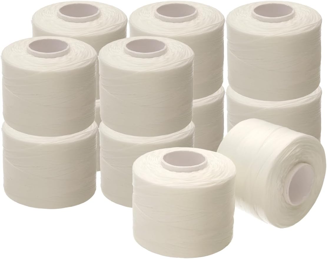 The Beadsmith Nymo Thread – 12-Pack White Color – Size D, .30mm Diameter, 250 Yard/229 Meter Large Spool – Made of Nylon – Bead Embroidery & Weaving, Off Loom & Loom Work and DIY Craft Projects