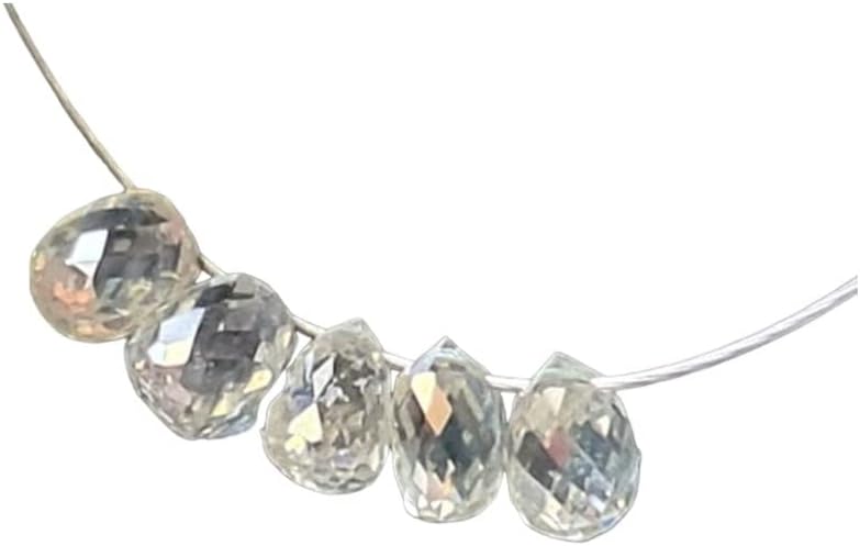 Gray Brown Yellow Multi Color Diamond Tear Drop Beads, 2x2.5 mm - 3.5x4.2 mm Natural Sparkling Diamond Briolette for Jewelry (10 Pcs to 40 Pcs) - APKJ6