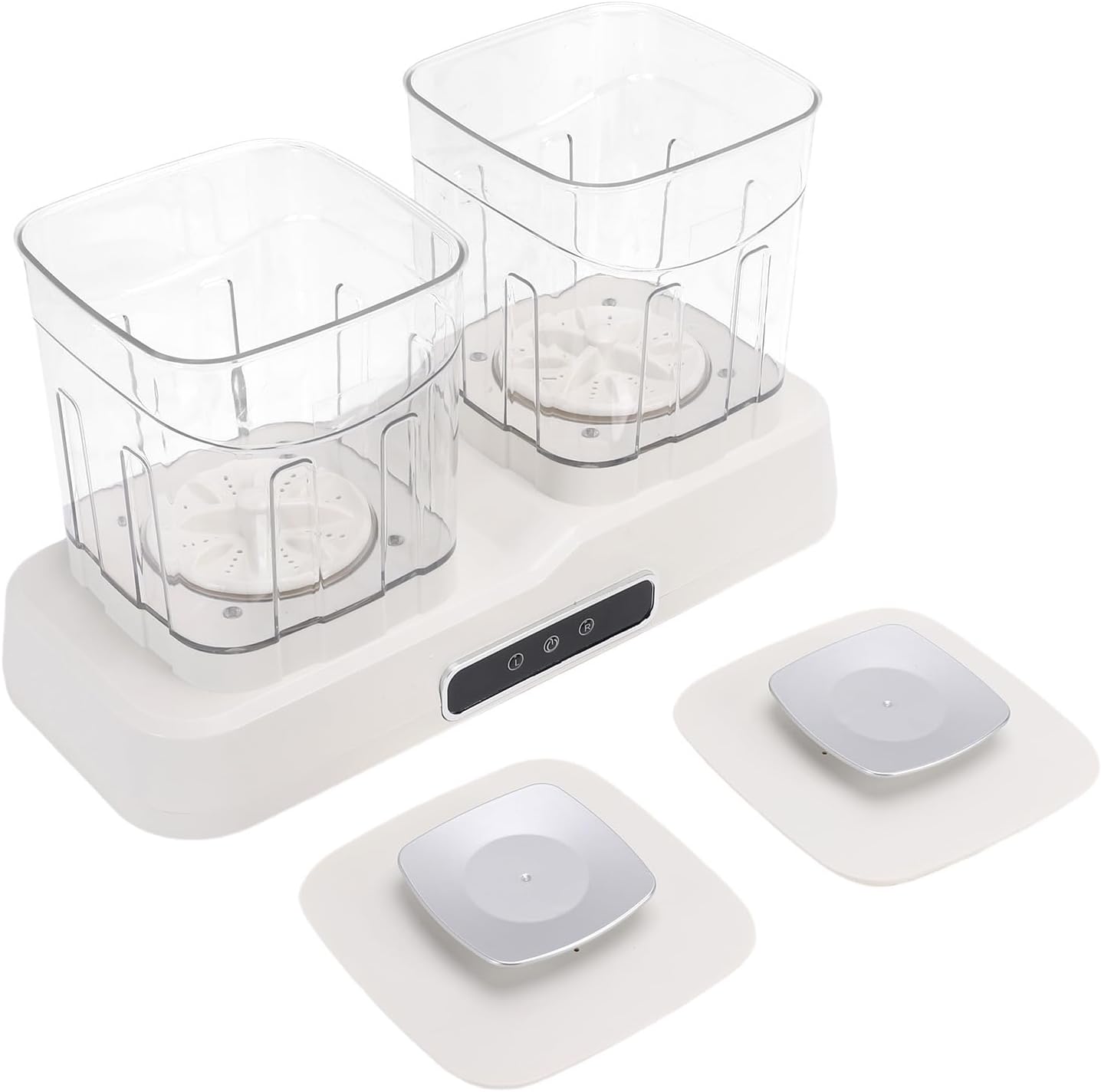 Underwear Washer, Dual Chamber Portable Mini Washing Machine 2000mAh Rechargeable Cordless with Ultrasonic Turbine Technology for Underwear Socks Baby Clothes Travel Dorm