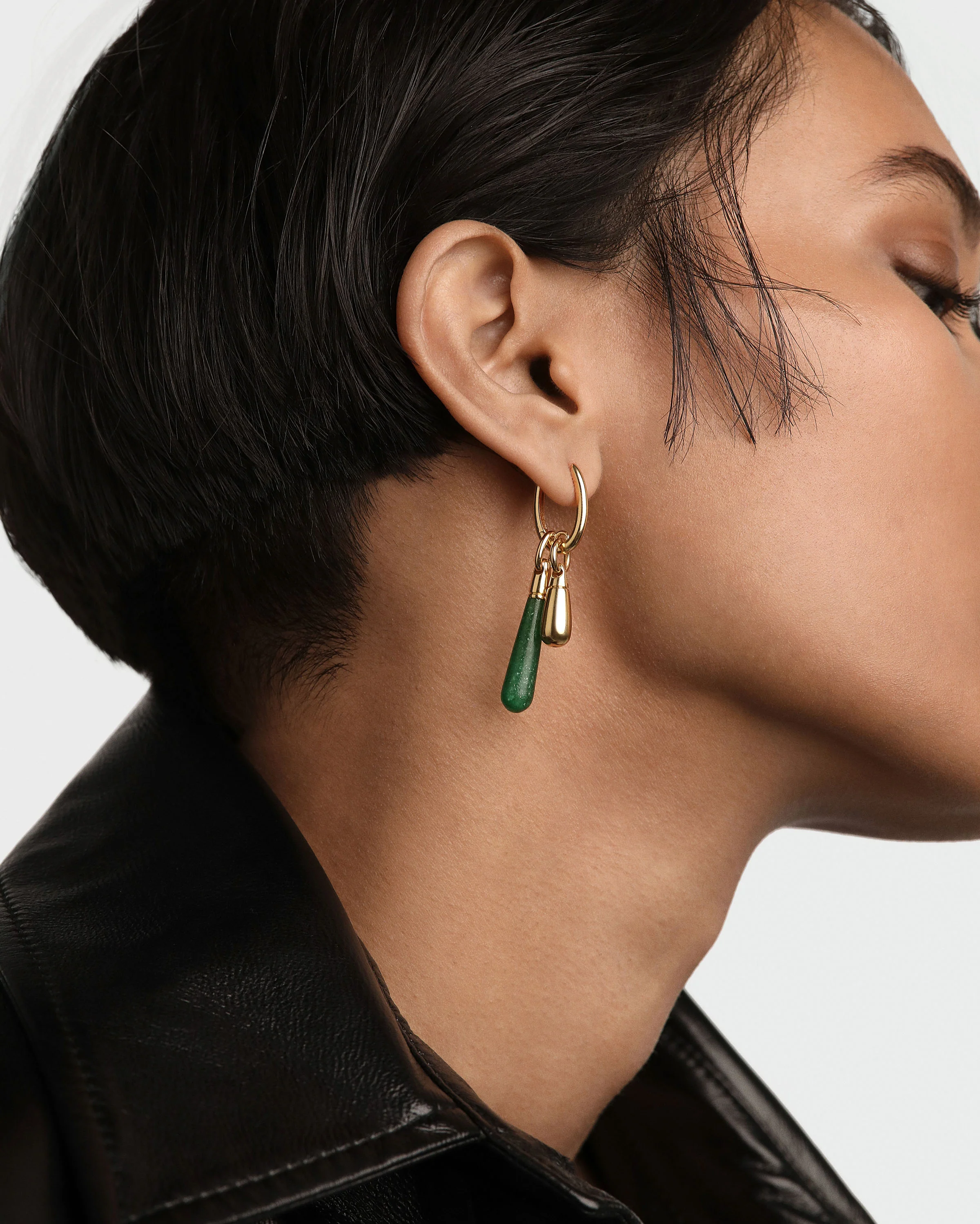 Green Aventurine Large Drop Pendant