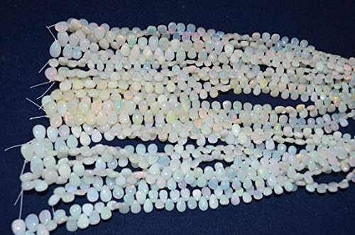 Natural Fire Commercial Quality Ethiopian Opal Smooth Pear 16 Strings 6x4 to 7x10 mm 7.5 inch Strand. Code-HIGH-45815