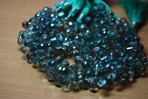 8 Inch Strands, Mystic Teel Green Quartz Micro Faceted Tear Drops Shape Briolettes,8-9mm aprx Code-HIGH-63937