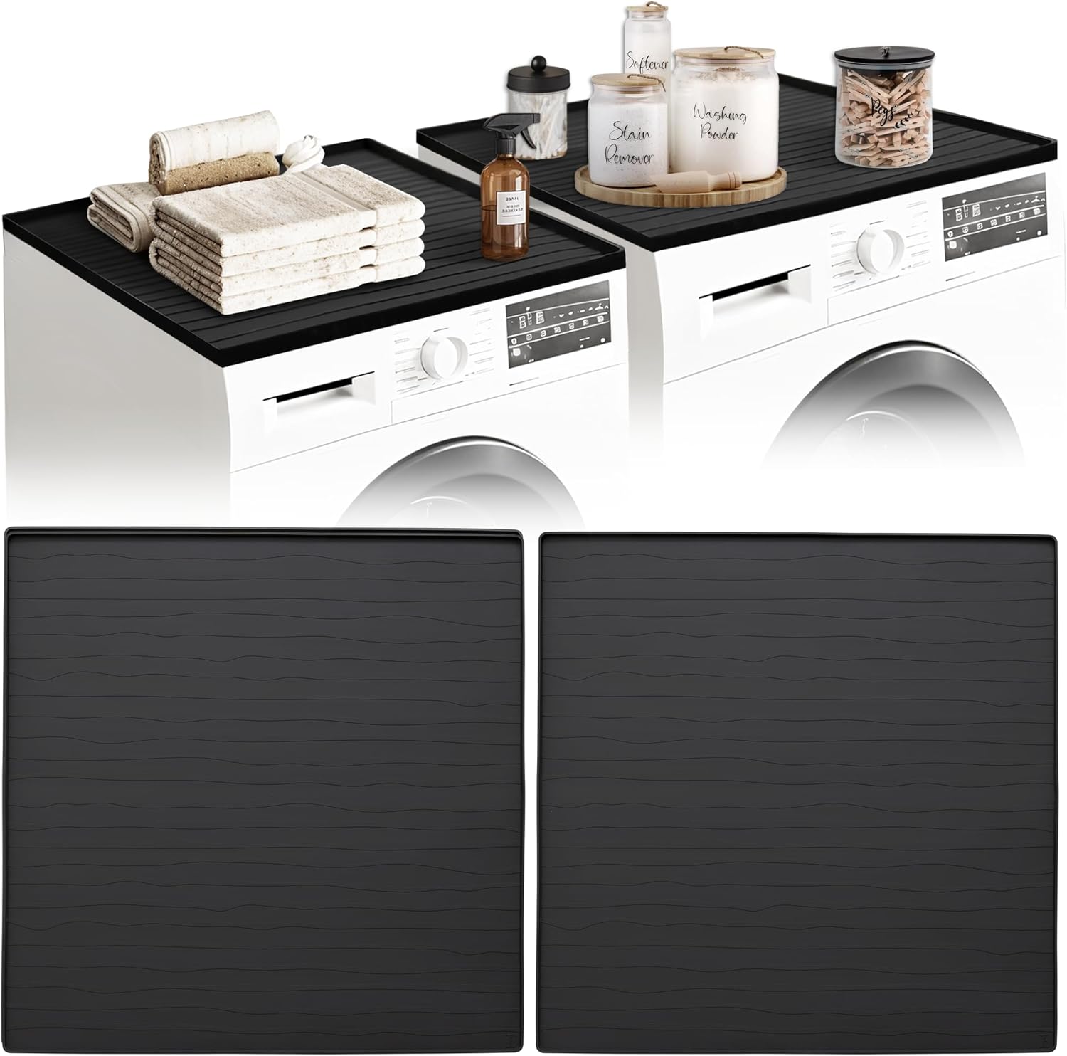2 PC Washer and Dryer Topper Protector Mat 25
