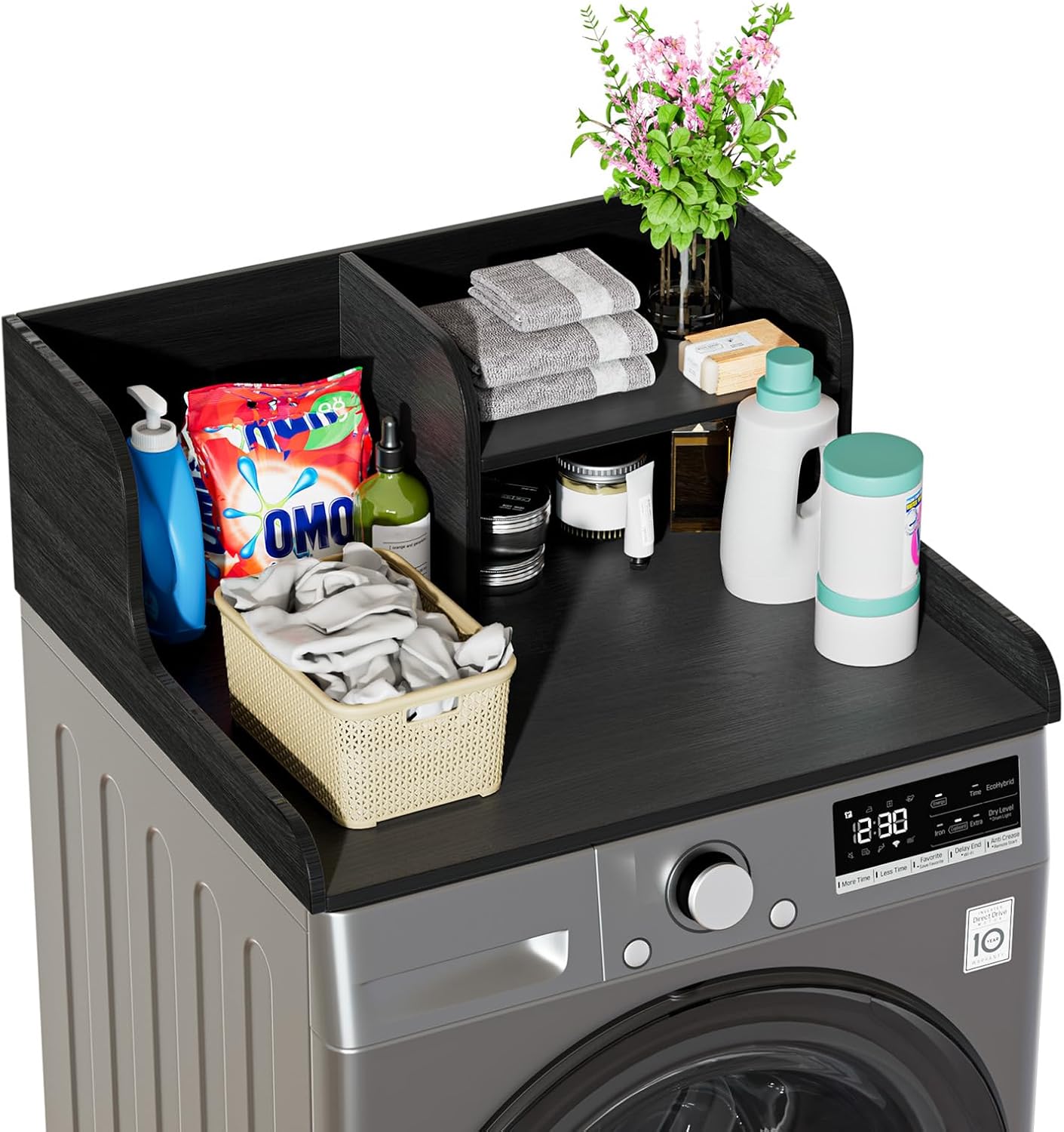 2 Tier Washer Dryer Countertop with Shelf, 27.5