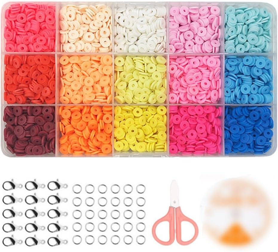 6mm Soft Pottery Slice DIY Beaded Disc Colorful Bohemian Jewelry Hand Necklace Spacer