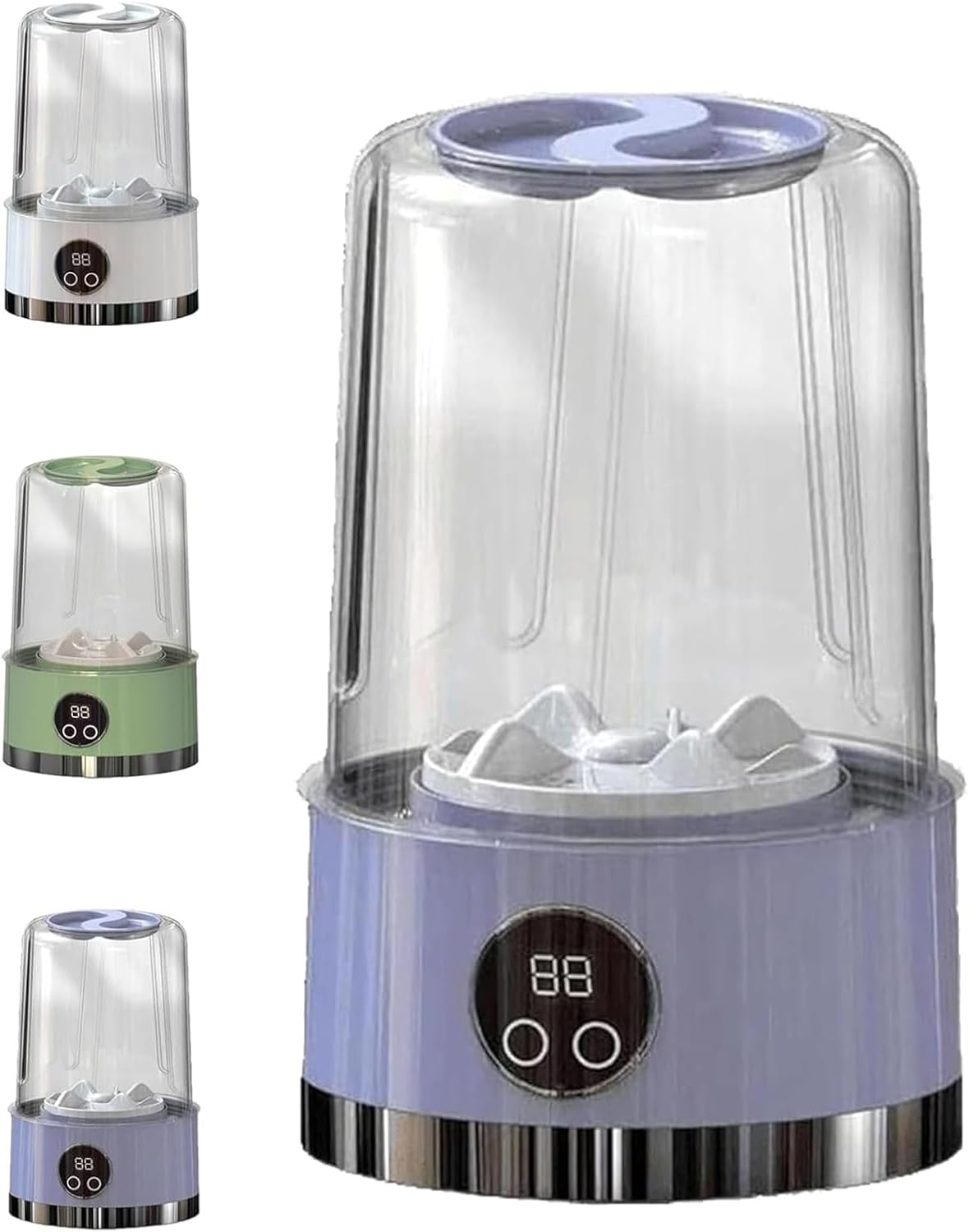 2026 Upgraded Smart Laundry Cup, Portable Washing Cup, Portable Rechargeable Mini Washing Machine, with LCD Display, for Bra Socks & Baby Clothes (Purple)