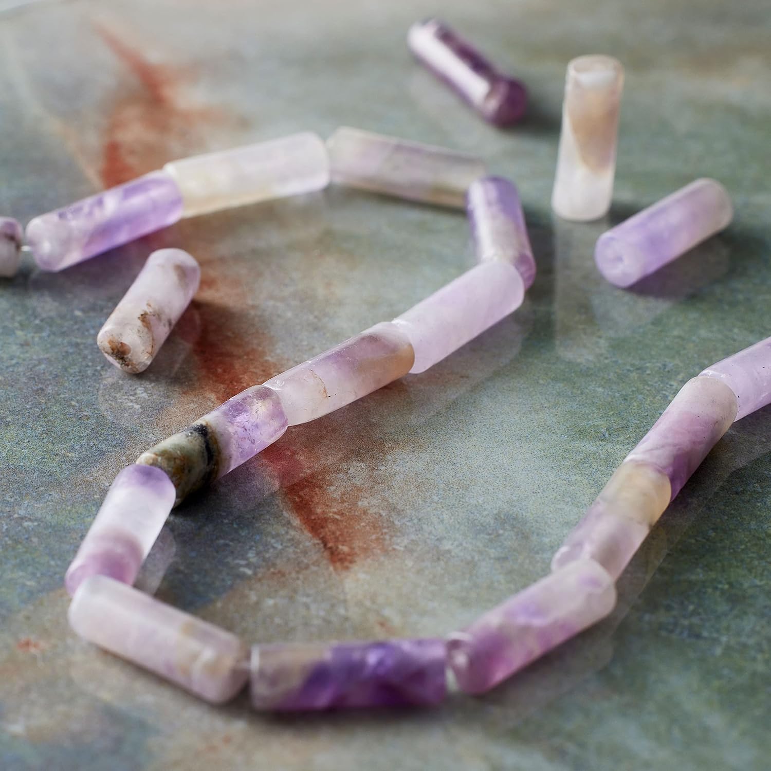 Bead Landing Amethyst Tube Beads, 13mm, 12 Pack