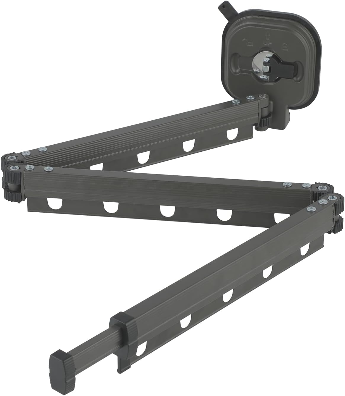 Wall Mounted Clothes Drying Rack with Suction Cup,Folding Laundry Hanger Dryer Rack, Space Saver 360° Retractable Collapsible Drying Racks for Laundry,Balcony, Mudroom, Bedroom