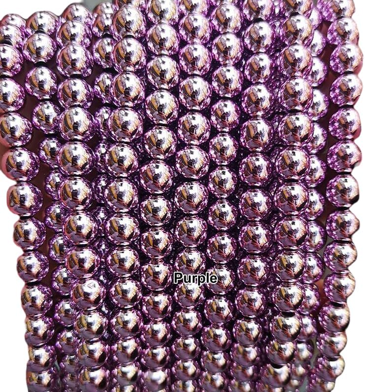 13 inch Strand of Natural gem Hematite, 8mm Round Smooth Beads for DIY Jewelry Making. | Beads_04615