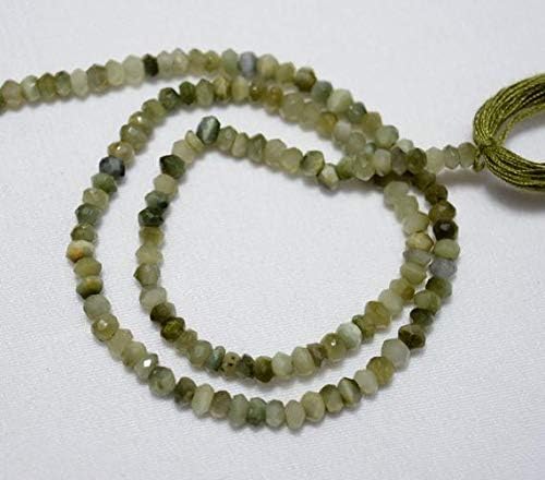 5 Strand Cat's Eye Beads, Faceted Rondelles 3.5 mm Beads, Cat's Eye Rondelles, Gemstone Beads 13.5 Inch Strand Code-HIGH-33820