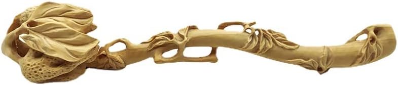 小叶黄杨灵芝把玩件 摆饰书桌装饰工艺规格20×4.5×3.8cm 手把件(小叶黄杨灵芝)