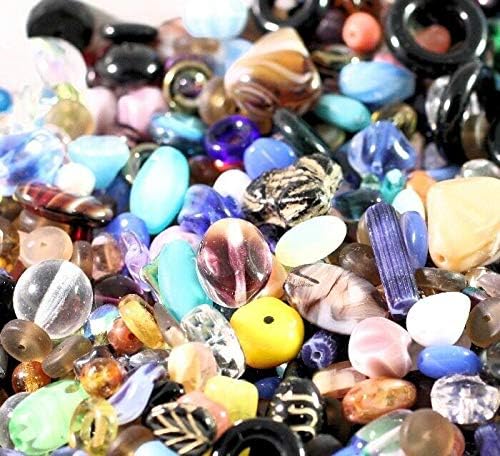 100 Grams Czech Pressed Glass Bead Mix of Multi Shapes & Colors