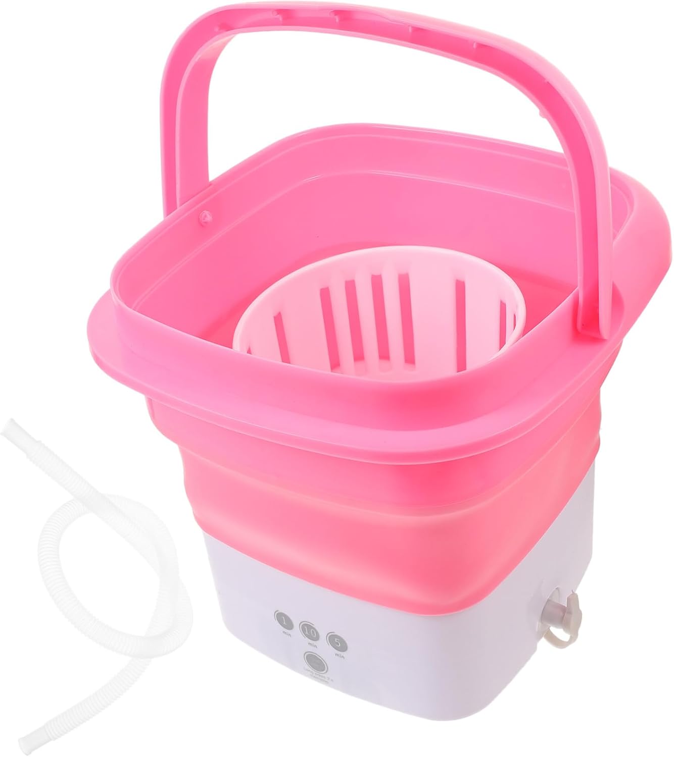 Mikinona Portable Mini Washing Machine with Timer Touch Screen Compact Foldable Laundry Washer for Travel Camping Rv Apartments Small Load Energy Saving US Plug