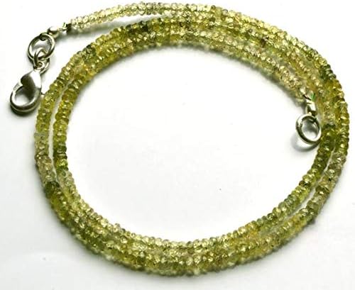 1 strand natural 16 inches natural,super rare shaded light-green sapphire rondelle beads necklace 2 to 2.5 mm