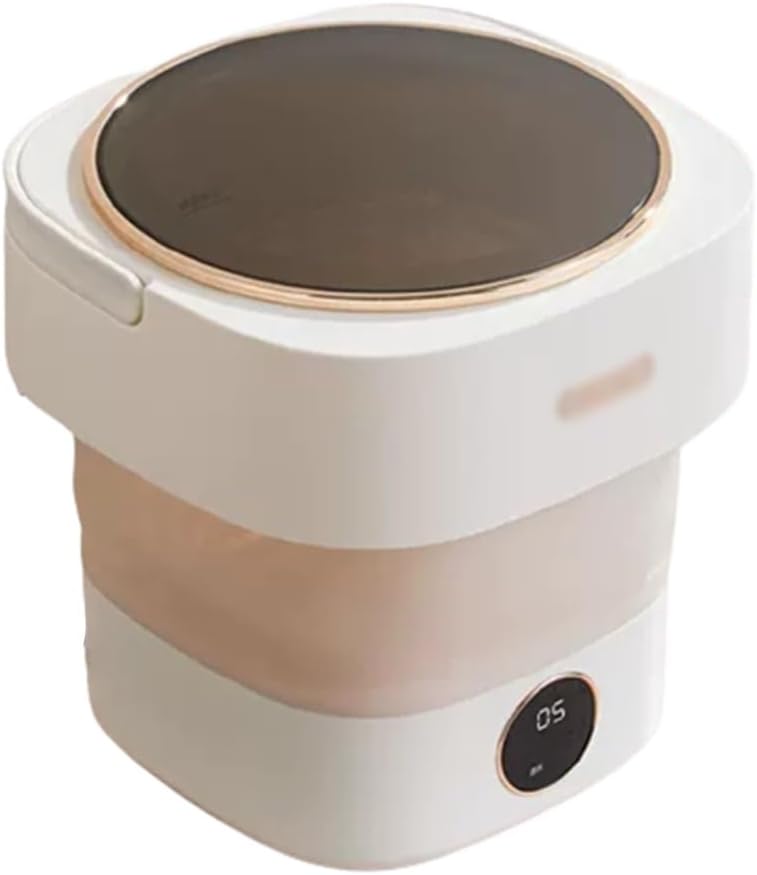 BRAGUE Folding Washing Machine, Mini Small Automatic Washing Machine, Suitable for Baby Clothes, Underwear, Suitable for Apartment, Laundry, Camping, RV, Travel