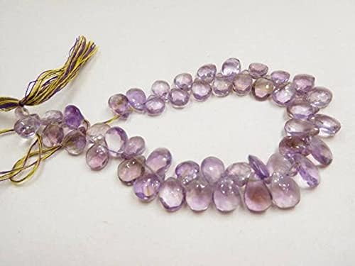 7 inch Strand of Natural Ametrine 7x9-7x10mm pear Faceted briolette Beads for DIY Jewelry Making. |BRIO_00382