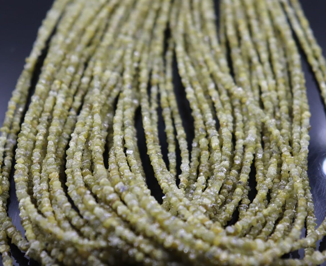 Natural Yellow Diamond Uncut Beads Raw Diamond Beads Yellow Diamond Uncut Diamond Uncut Beads Diamond Uncuts Conflict Free Diamond Beads (25 Strands)