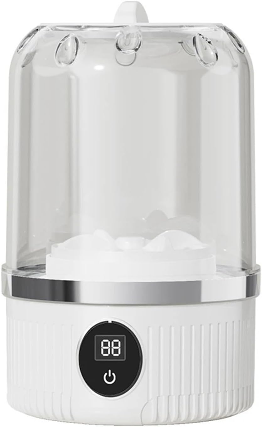 Compact Laundry. Underwear Washer With Laundry Cup Cordless Small Washing Machine Rechargeable Portable Washing Machine For Bra Underwear Socks .Portable(White)