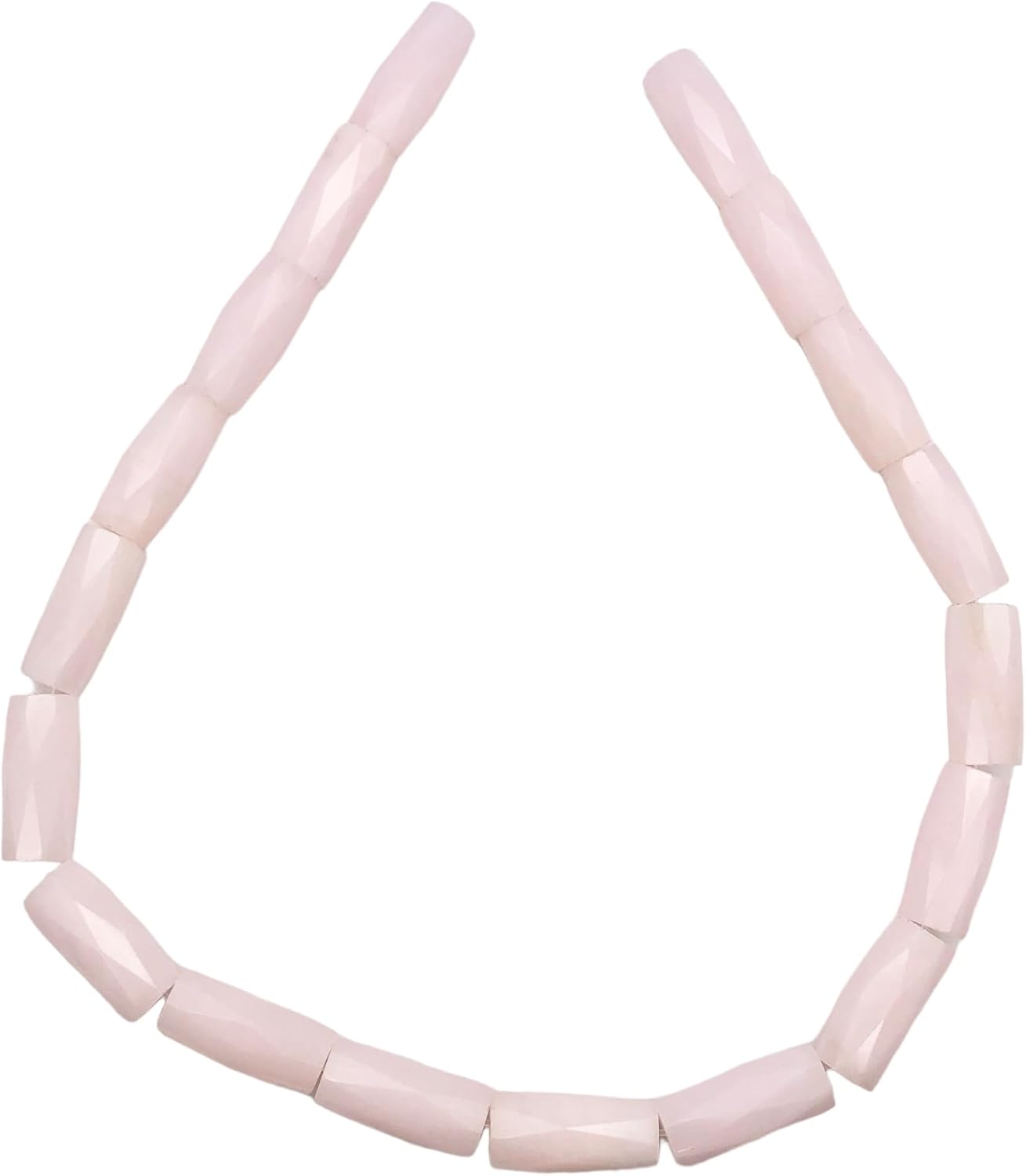 Mangano Pink Calcite Faceted Tube Bead 15