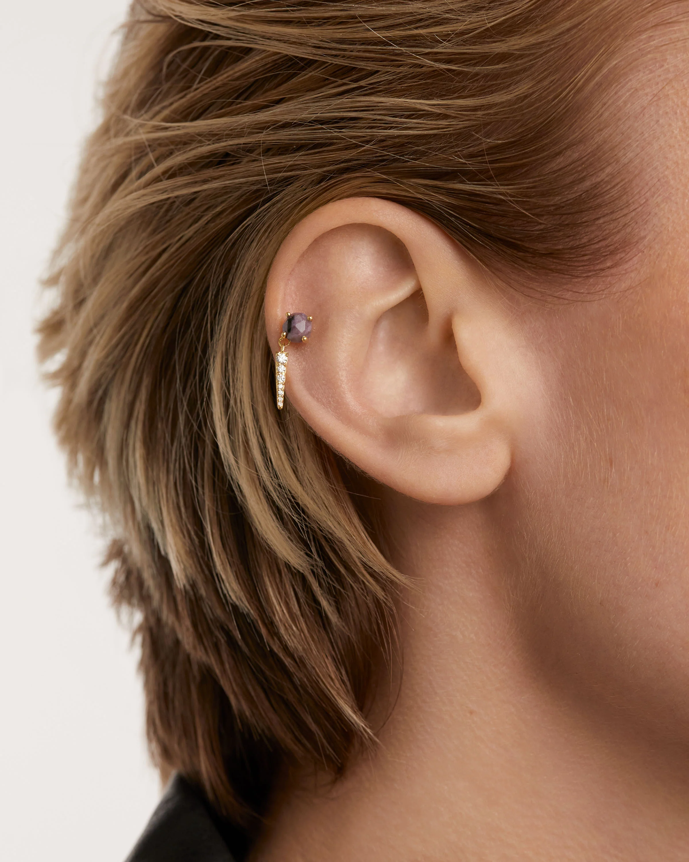 Yoki Charoite Single Earring