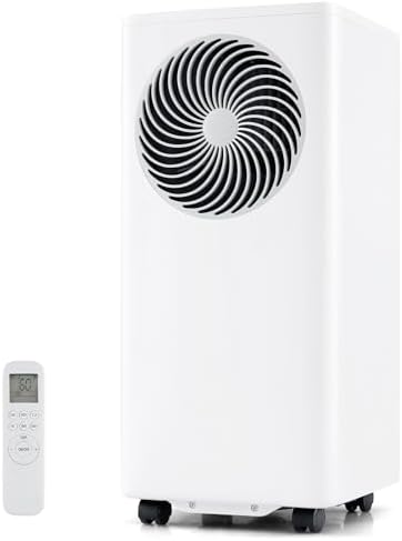 GOFLAME 10000 BTU Portable Air Conditioner, 3-in-1 Floor AC Unit with Fan & Dehumidifier, 24H Timer, Sleep Mode, Remote Control, Drain Hose & Window Installation Kit, Cools up to 350 Sq. Ft