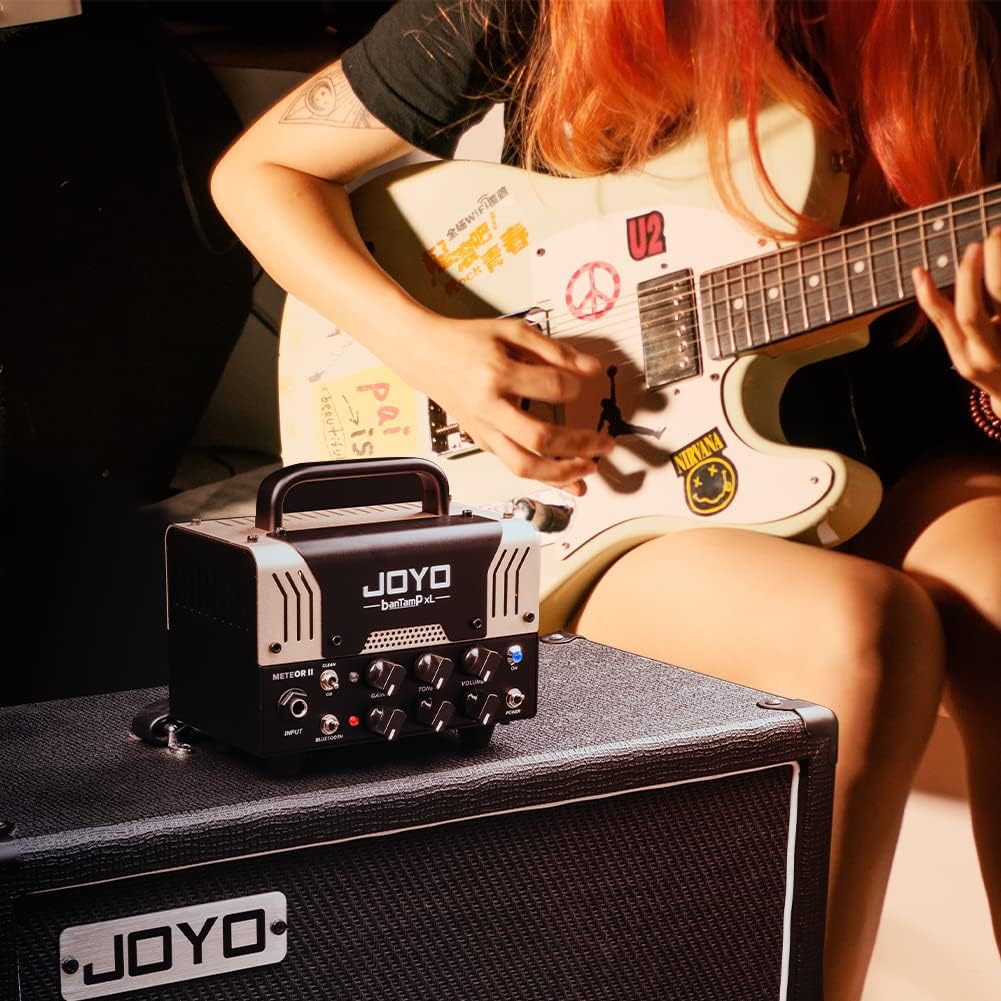 JOYO Meteor II BanTamp XL Series Mini Amp Head 20 Watt Preamp 2 Channel Hybrid Tube Guitar Amplifier Head for Electric Guitar with Bluetooth