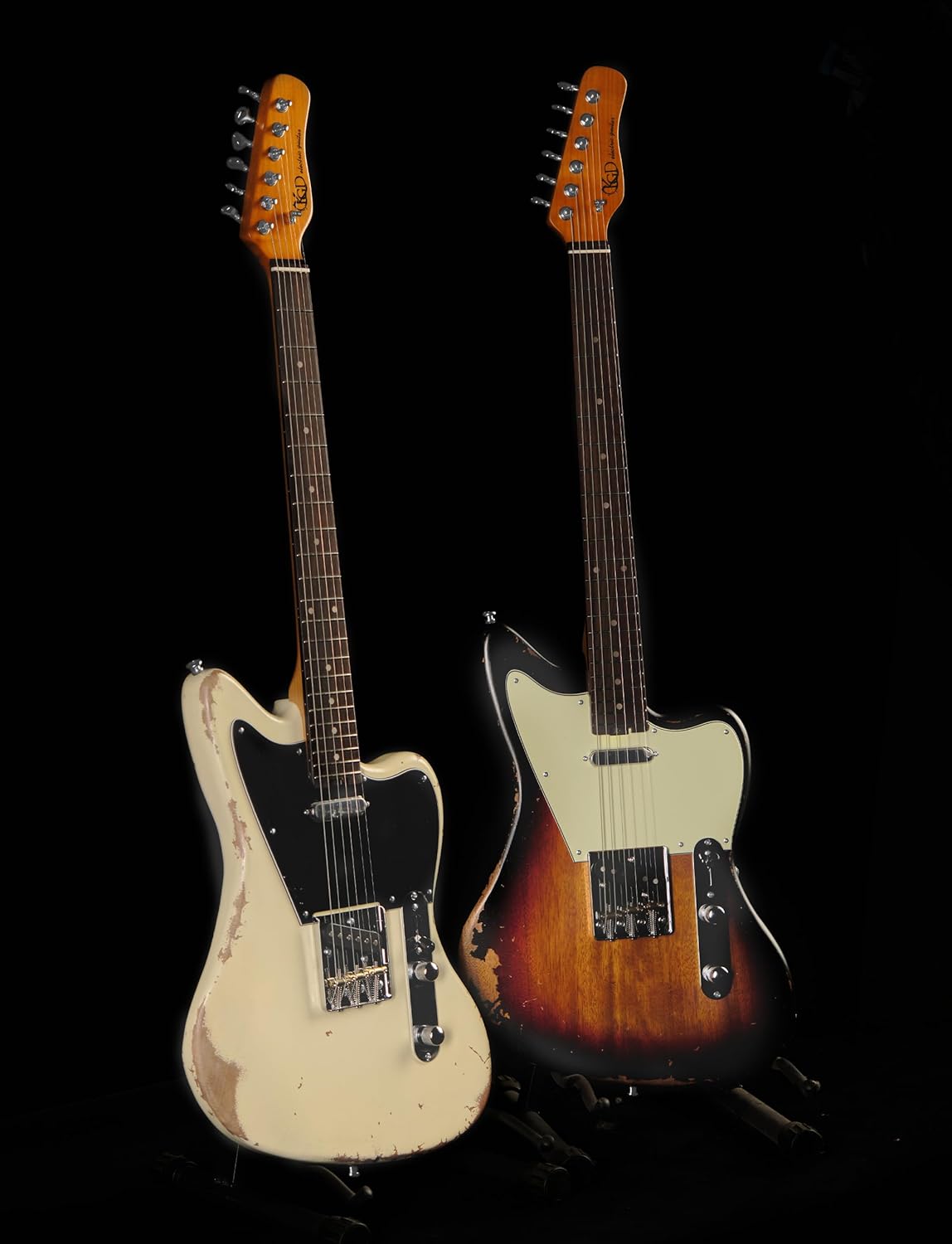 KGD Relic Telemaster Electric Guitar,Roasted Maple Neck and Rosewood Fingerboard,Bone Nut,6-String Relic Guitar,Professional/Full Size/Electric Guitars for Adults