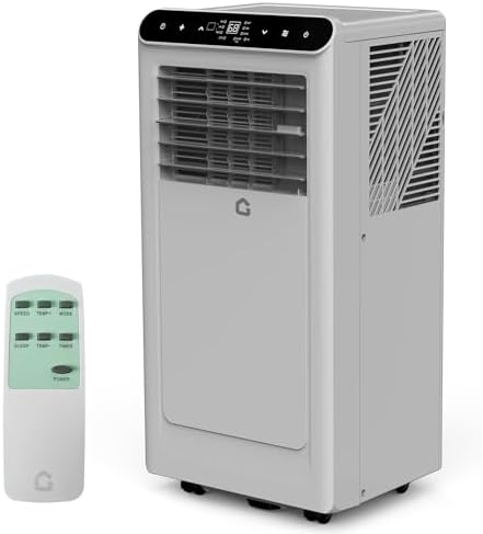 10,000 BTU Portable Air Conditioner, 3-In-1 Portable AC Units for Rooms with Dehumidifier, Fan, Room Air Conditioner Cools Up to 450 Sq.Ft., Remote Control, Auto Swing, Windows Kit Included, Grey