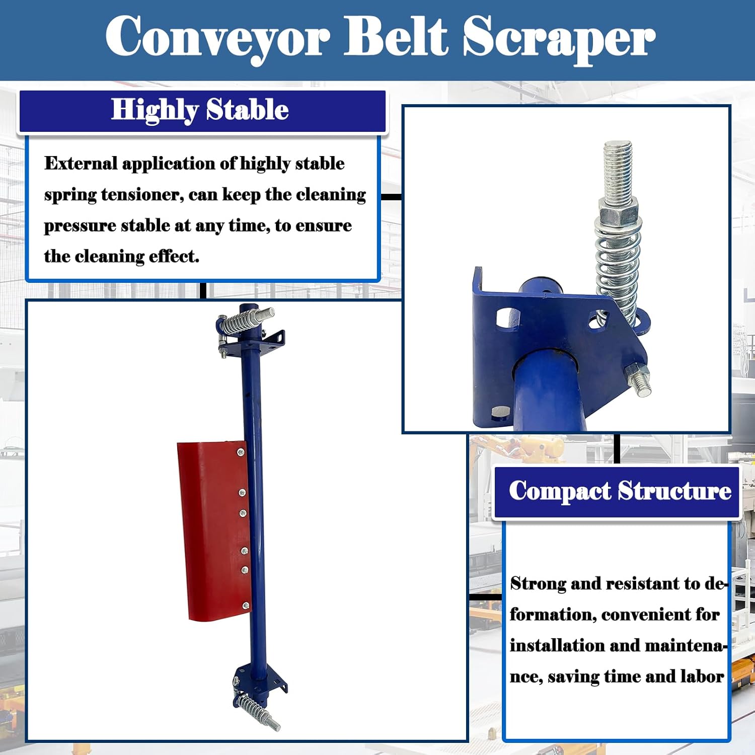 Polyurethane Belt Scraper Conveyor Belt Scraper Tool 23.6