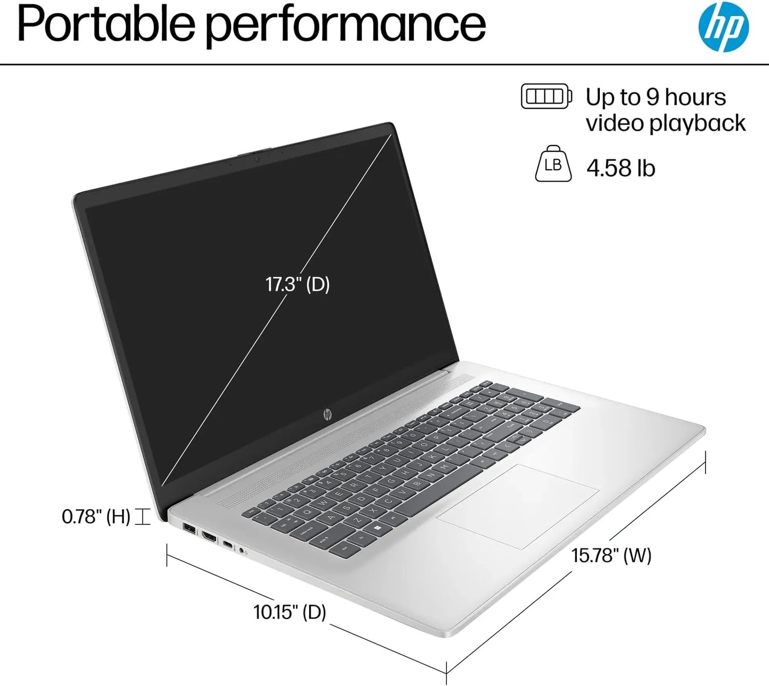 HP 2025 17 inch Laptop Business, 17.3
