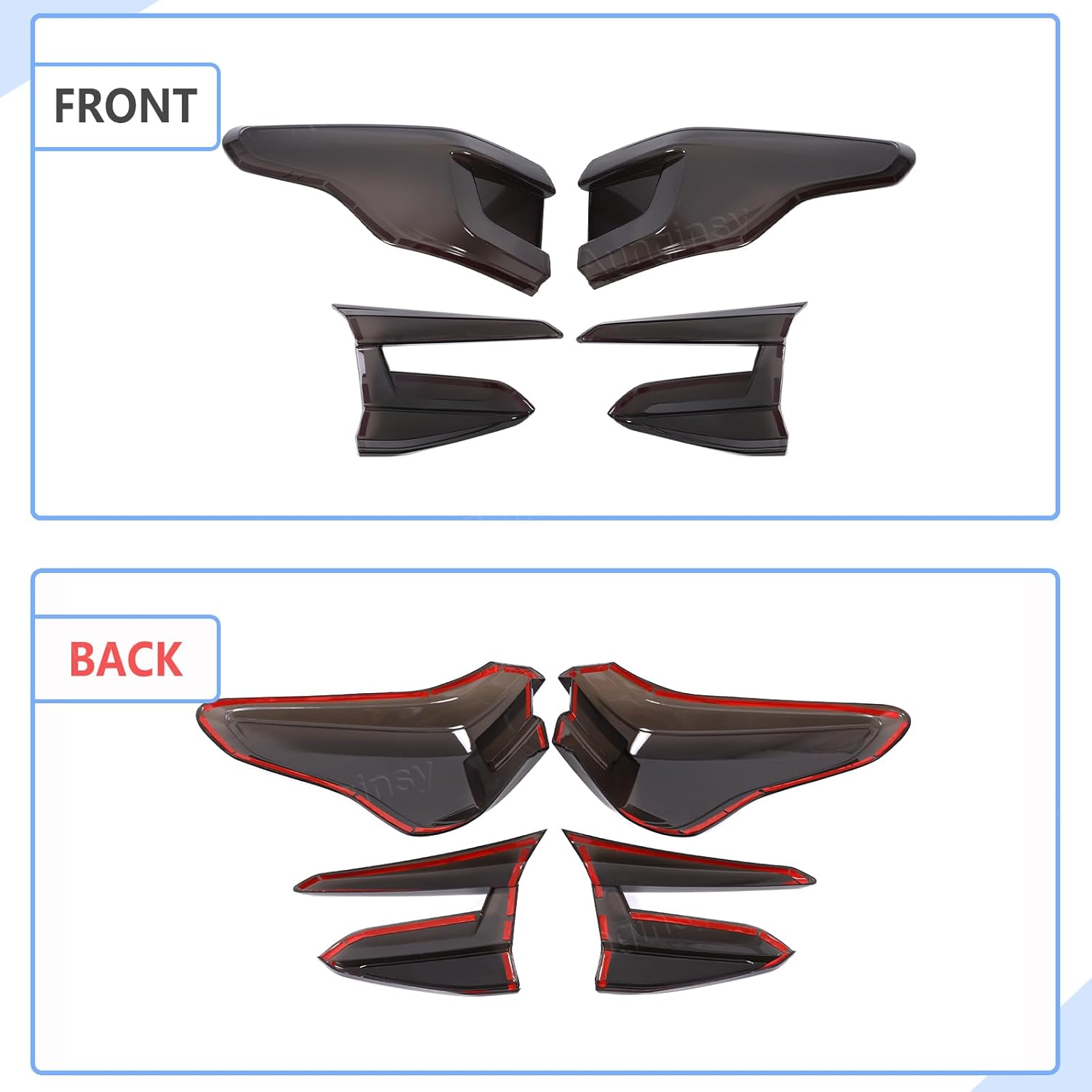 Car Rear Tail Light Lamp Cover Compatible with Subaru Crosstrek GU 2024 2025 Taillight Lamp Shell Shade Frame Bezels Trim Frame Rear Headlight Decorative Cover Protector ABS Exterior Accessories